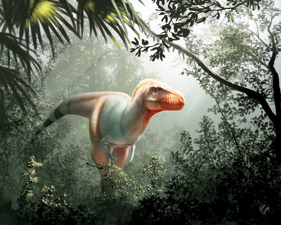 Researchers said Thanatotheristes degrootorum was around eight metres long and hunted around 80 million years ago