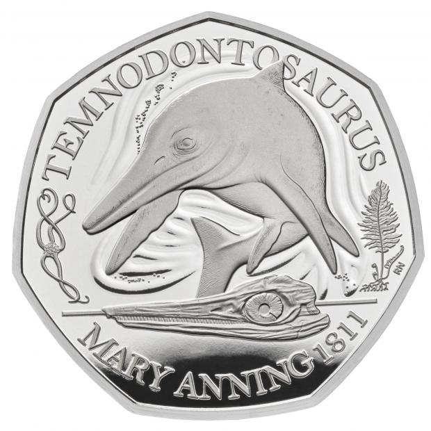 The Temnodontosaurus coin. Picture: Royal Mint